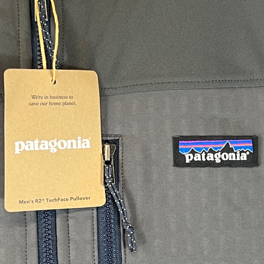 Patagonia R2 TechFace Pullover Men XXL Forge Grey 41765 Hood Fleece NWT Gorpcore - Picture 2 of 8